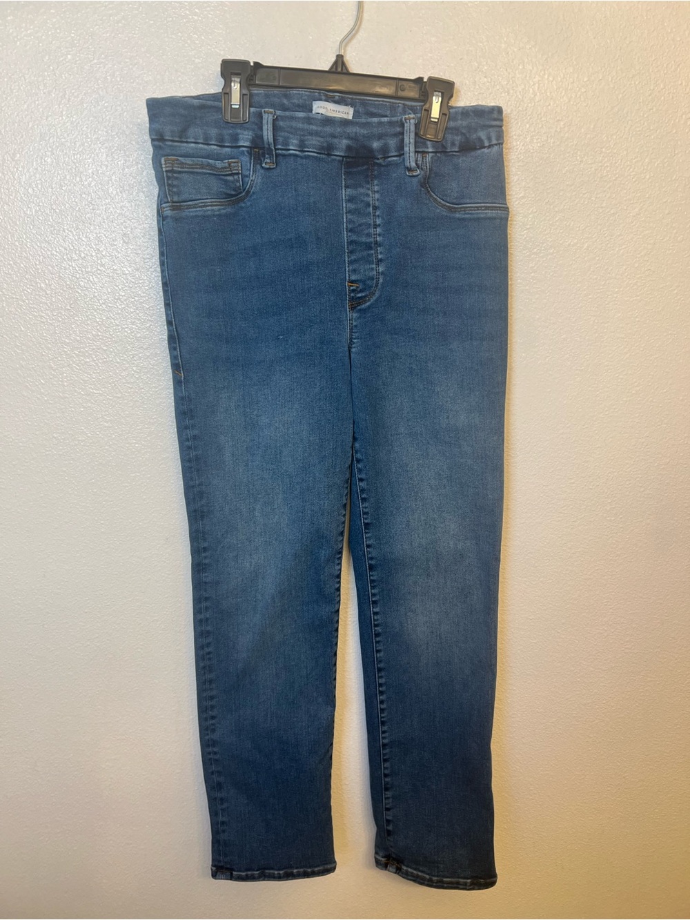 Good American Power Stretch Pull-On Skinny Jeans Large - Picture 2 of 8